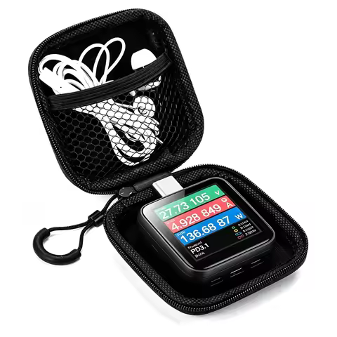 Carrying Hard EVA Case for ChargerLAB POWER-Z KM003C Shockproof Travel Storage Bag