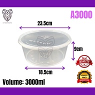 {Ready Stock} Plastic Round Container A3000 / R1100 / R1200 / R2300 / R2500 / R750B / R1000B (50sets