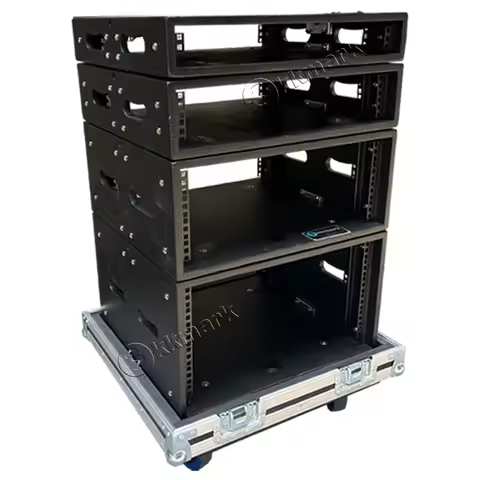 New Removable 19" 2U 4U 6U 8U 10U Amplifier Gear Wooden Box Stackable And Lock Rack Mount Transport 
