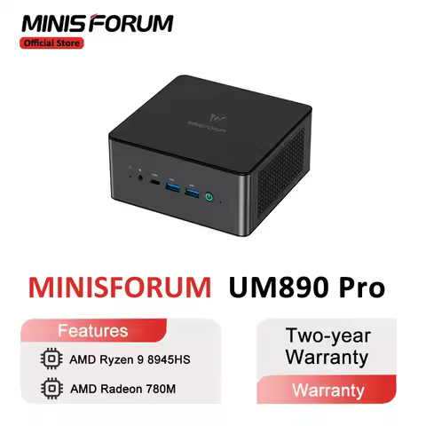 MINISFORUM UM890 Pro Mini PC AMD Ryzen 9 8945HS Windows 11 Mini Computer DDR5 32GB 1TB NVME SSD Ocul