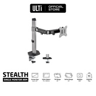 ULTi Stealth Premium Single Monitor Desk Mount Stand Articulating Full Motion Monitor Arm Supports 9kg 32 inch VESA Screen