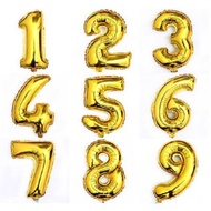 HLC - (1pcs) 40 cm Gold Number Foil Balloon Birthday Number Balloon/