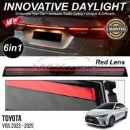 6in1 Running Rear Garnish LED TOYOTA VIOS 2023 - 2025 Bumper Trunk Bonnet Brake Signal Light Bar