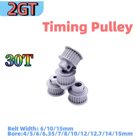 30T GT2 Timing Pulley Bore 4mm~15mm 30 Teeth 2GT Synchronous Wheel Belt Width 6 10 15mm 3D Printer P