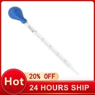 JYYP-10ml Glass Scale Line Dropper Pipette Lab Dropper Dropping Pipet Blue Rubber Head Pipettors