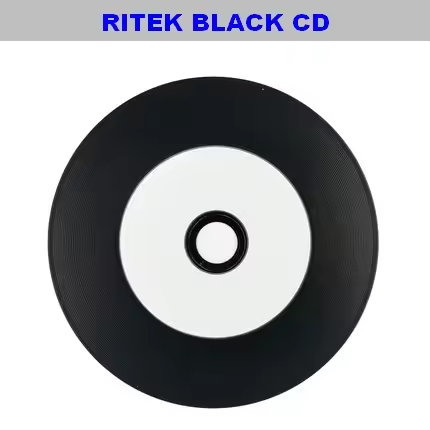Ritek Black CD-R Blank disks Recordable 700MB 80MIN 52X 50 Disc Printable