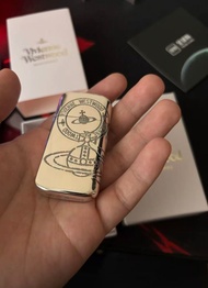 【全新】Vivienne Westwood 純銅窄版土星 煤油打火機 銀色
