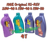 4T Hi-Rev HiRev 400 634 724 735 (100% Origina Hi Rev) Minyak Hitam Engine Oil Enjin Oil 1Litre/ semi