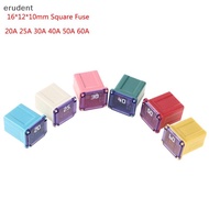 erudent Square Fuse58V 20A 25A 30A 40A 50A 60A Automotive Car Fuse 16*12*10mm new