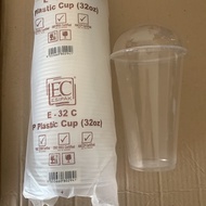 EC 32oz PP Cup &" Dome Lid " [ 50sets ] E32 - Disposable Plastic Cup - 32 oz - Drinking / Popcorn Cu