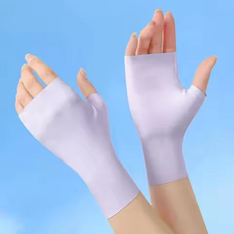 Sunscreen Fingerless Gloves Summer Gloves For Driving Half Finger Mittens UV Protection Breathable G