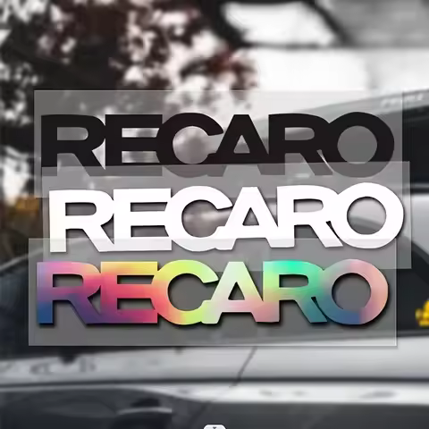 Recaro Funny Crazy Cat Car Sticker - Waterproof Vinyl Decal for Mazda Cruze Peugeot Auto Styling Acc