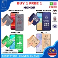 (BUY 1 FREE 1) HONOR X7D,90 Lite,200Smart,8X,X8,X8B,X7B,X7,X6A,X6,X5 CERAMIC SCREEN PROTECTOR PRIVAC