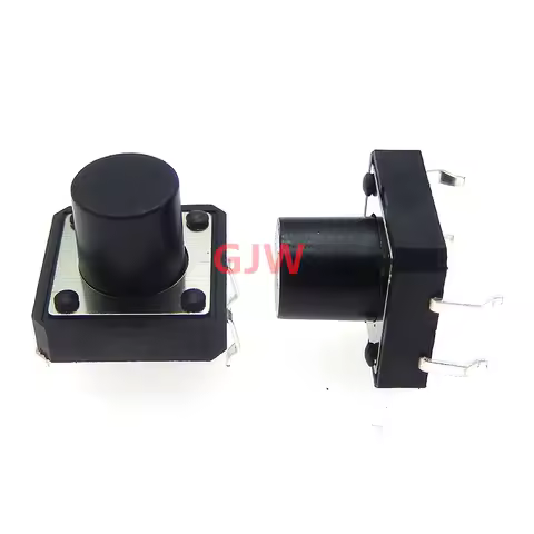 50PCS 12X12x9.5mm 4PIN dip TACT push button switch Micro key power tactile switches 12x12x9.5 12*12*