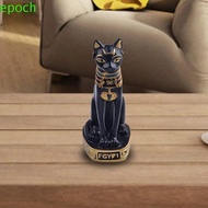 EPOCH Egyptian Cat Figurine, Mini Retro Cat Goddess Statue, Home Decor Resin Exquisite Simulated Animal Ornament Home Garden