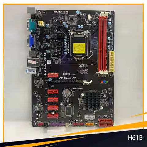 H61B Motherboard H61 DDR3 LGA 1155 USB 2.0 ATX Support Core i7/ i5/ i3 Processors Fast Ship