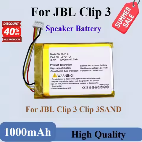 High Quality Brand New L0721-LF 3.7V 1000mAh Speaker Battery For JBL Clip 3 Clip 3SAND Speaker Repla