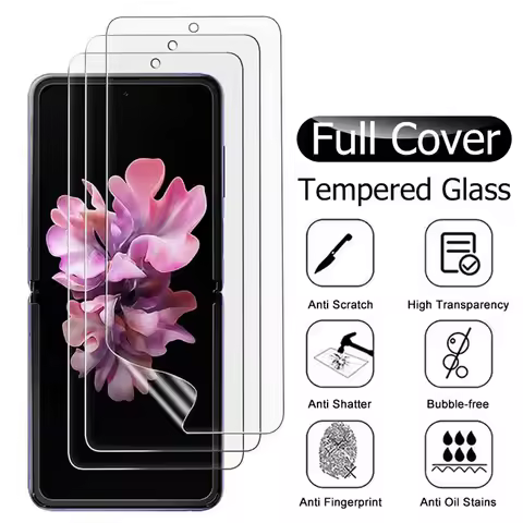 3PCS Full Cover Front Hydrogel Soft Film For Samsung Galaxy Z Flip 3 4 5G 6 Flip7 FE Screen Protecto