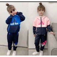 [1Y-6Y]  Baju Sejuk Adidas Budak  Lelaki Perempuan | Set Hoodies Ad*das For Boy Girl