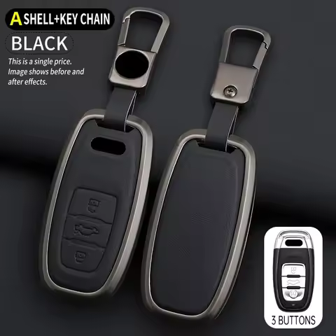 Car Key Case Holder Cover For Audi Q3 Q5 Q8 Q7 Sline C5 C8 A4 B6 B7 B8 B9 TT 80 S6 A1A4 B8 A5 A6 A7 