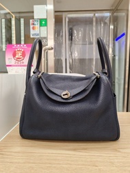 Hermes Lindy 30 午夜藍銀扣