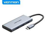 Vention USB หลายพอร์ตประเภท C ถึง USB 3.0 4K HDMI SD TF PD สายฟ้าอุปกรณ์เพิ่มช่องยูเอสบีแบบเต็ม3 USB C ตัวแปลงแบบหลายพอร์ตสำหรับ iPad Pro 2020 Samsung Galaxy Huawei P20 30 Mate 20 30 Type C ฮับ