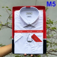 Áo Sơ Mi Nam Pierre Cardin Xanh Lam Phối Họa Tiết Áo Sơ Mi Công Sở Cao Cấp Chuẩn Auth Xuất Xịn HÀN