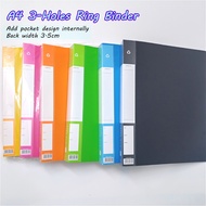 A4 3 Ring Binder File Folder Document Organizer 3 Ring File Clip Thick Durable File Organizer