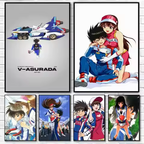 Future GPX Cyber Formula Anime Character Poster HD Print Wall Art Home Decor