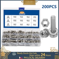 200pcs SLOTTED ANGLE BAR SCREW BOLT AND NUT  CROSS SCREW