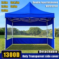 6x6 6x10 10x10 10x15 10x20FT canopy side wall transparent canvas wall canopy khemah tent with cover 