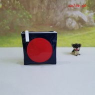 Estee Lauder Limited Edition Mini Blue Red Circle PU Portable Lipstick Bag Card Case Earphone Bag Jewelry Coin Purse