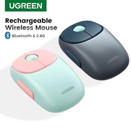 UGREEN Wireless Mouse Bluetooth 2.4G Rechargeable Ergonomic Shape Quiet Mouse For Tablet Computer PC