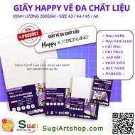 [SUGI Art SHOP] Happy Multi-Material Drawing Paper 200gsm, Multi Purpose Paper 200gsm