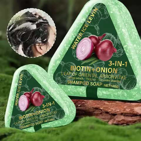 Shampoo Bar for Hair Growth Natural Biotin Onion Extract Oil Control Thickening Hair 120g Solid Sham
