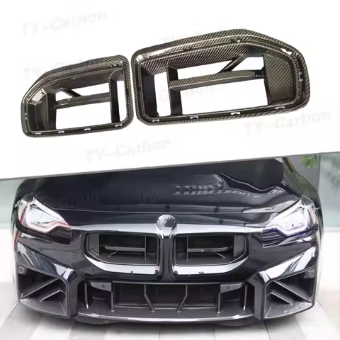 Dry Carbon Fiber CS Style Front Bumper Vent Hood Grille Replacement CS Style Sport Racing Grill for 