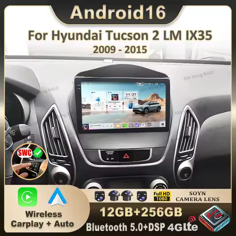 Android16 For Hyundai Tucson 2 LM IX35 2009 -2015 2K QLED Android Car Radio Multimedia Video Player