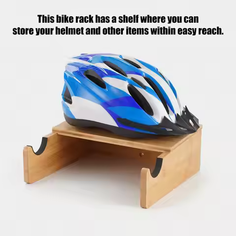 Cycling Rack Garage Space-Saving Horizontal Organizer Bike Wall Mount Rack With Shelf For Road Mount