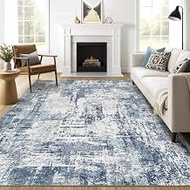 7x9 Area Rug Living Room: Washable Large Abstract Modern Soft Rug Stain Resistant Indoor Non-Slip Ca