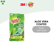 3M™ Scotch-Brite™ Aloe Vera Coated Green Gloves, Size S, M, L, 1/Pack, Protect Hand, Skin, Kitchen, 