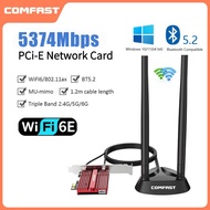 COMFAST 5374Mbps WiFi 6e & Bluetooth 5.3 PCIe Wireless AX210 Wifi Adapter  2.4G/5Ghz/6Ghz 802.11ax (