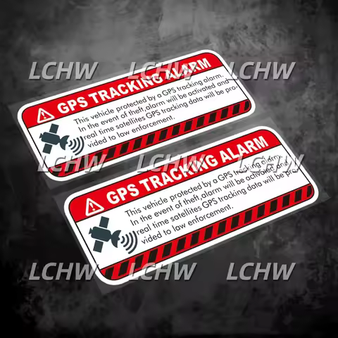 2PCS GPS Tracking Alarm Sticker Bike Cycling Tube Head Decal Car Styling Tape Reflective