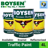 Boysen Traffic Paint Alkyd / Reflectorized 4 Liters (Gallon) White Yellow Black