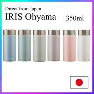 IRIS Ohyama Insulated flower color water bottle, 350ml, Blue Star / Eucalyptus (Pale Green)/ Silver Leaf / Lavender (Purple) / Rose (Pink) / Lace Flower (White), tumbler, mug bottle, stainless steel, SBF-S350