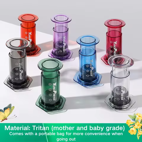 Tritan Portable Espresso Coffee Machine for Car Home Camping Powder Travel Coffee Maker French press