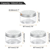 HARFINGTON 6 Pcs 3 Styles Empty Scent Beads Storage Container 3.4oz/100ml Air Freshener Tins Round R