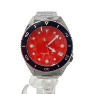 Agnes b. others Wrist Watch analogues RED BLK V742-8060 Direct from Japan Secondhand