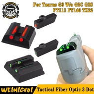 WNC Tactical Fiber Optic 3 Dot Front and Rear Sight Set Metal Sights for Taurus G3 W/o G2C G2S PT111 PT140 TX22