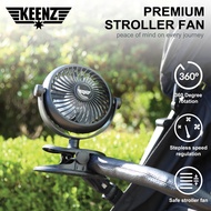 Keenz Premium 2-in-1 Stroller Fan (Black)