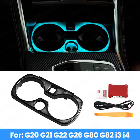 NEW Crystal Cup Holder Light Ambient Lighting For BMW G20 G21 G22 G23 G26 G80 G82 G83 I3 I4 Automoti